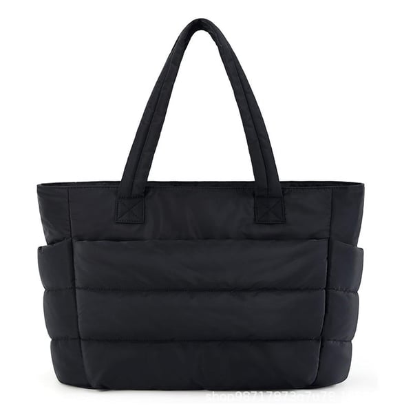 💜Hot Sale 50% OFF 👜Women's Waterproof Bubble Bag 20L Fluffy Tote Bag Quilted Laptop Shoulder Handbag