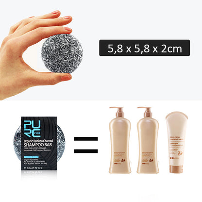 Handmade Bamboo Charcoal Natural Shampoo Soap