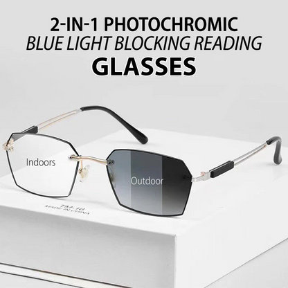 Sapphire high hardness✨Anti blue progressive Far And Near Dual-Use Reading Glasses