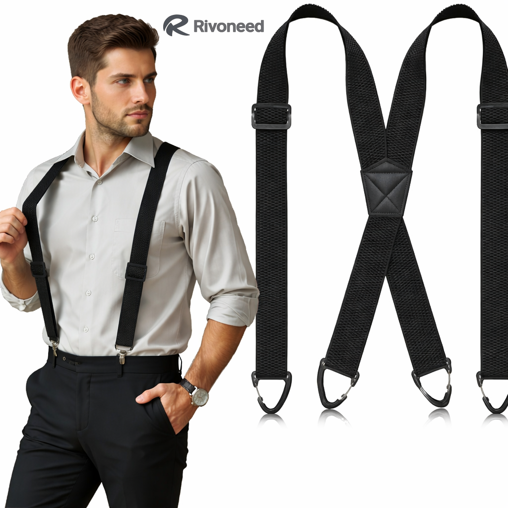 📢📢49% OFF !! ⏰Men's X-Back Suspenders with Hook Clips