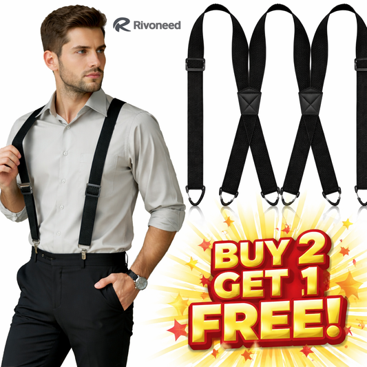 📢📢49% OFF !! ⏰Men's X-Back Suspenders with Hook Clips