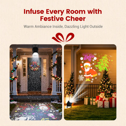 ⏰Christmas Countdown! ⚡🔥50% OFF🎅Rotating LED Christmas Pattern Projector Light