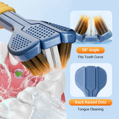 HOT SALE🦷Three-headed multi-angle cleaning toothbrush