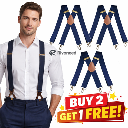 📢📢49% OFF !! ⏰Men's X-Back Suspenders with Hook Clips