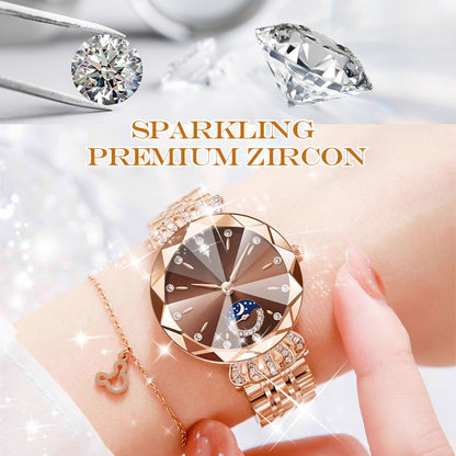 ⏳FLASH SALE! 50% OFF! 🔥Women's Fashionable Diamond Moon Star Watch