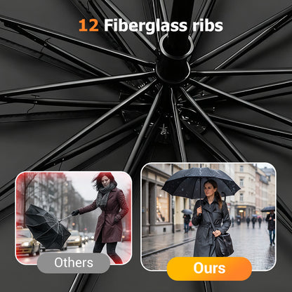 📢  HOT SALE 49% OFF ☔12-Rib Large Foldable Windproof Umbrella