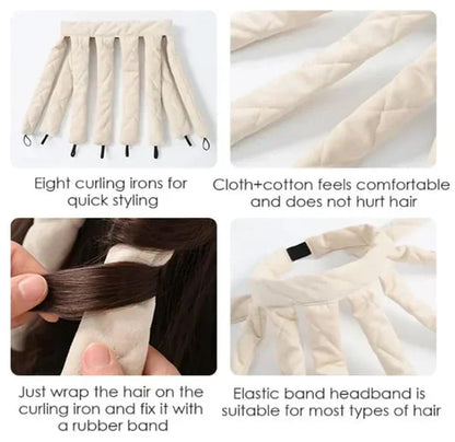 💥HOT SALE💥Sleep-in hairband Heat-free curling tongs🧑‍🦱🥰