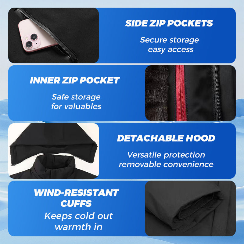 🔥Warm Gift🔥Men’s Thermal Thick Hooded Parka Coat