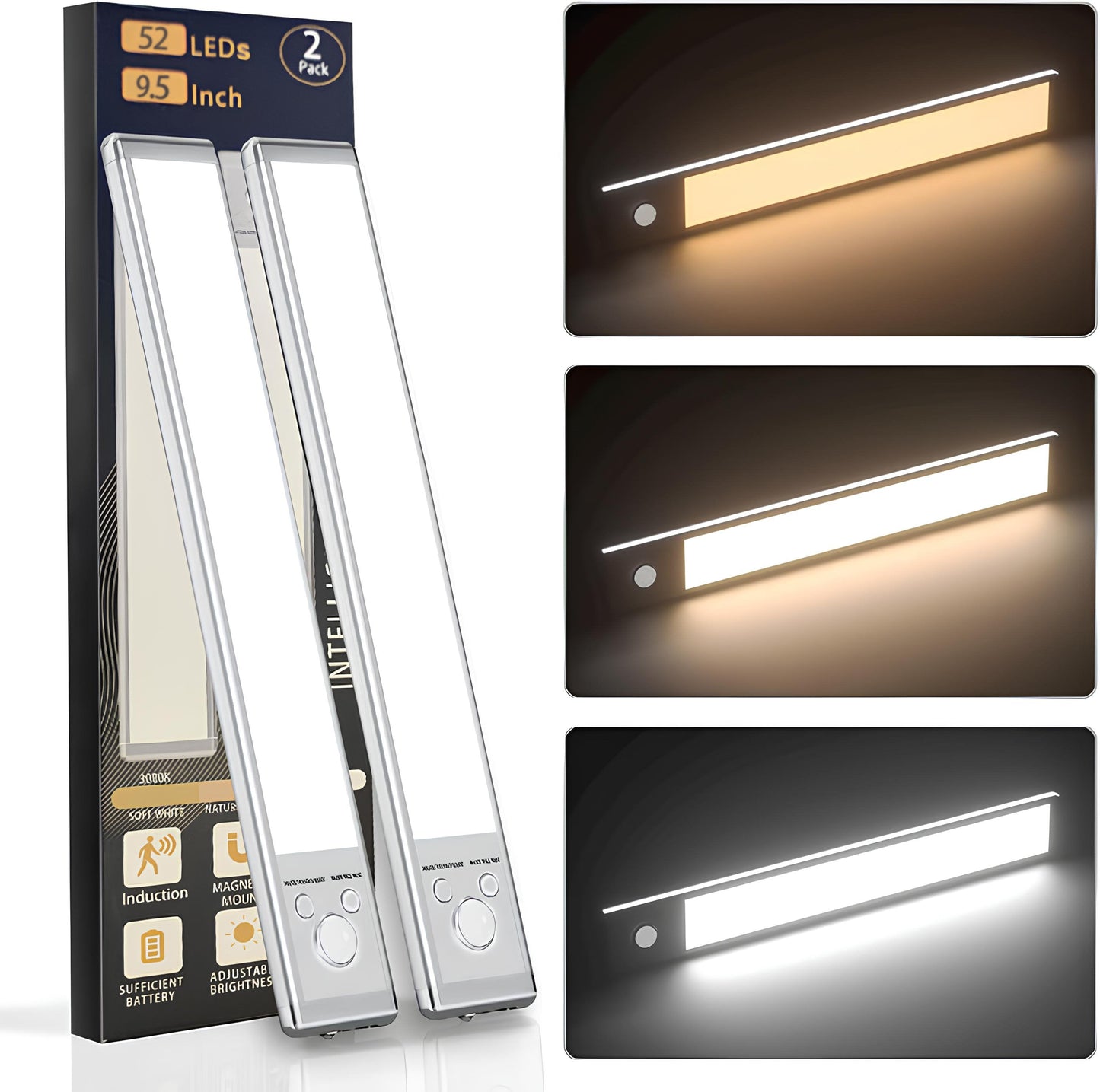 🏆 Hot Sale - 49% OFF 🔥3-Color Lighting Punch-free Smart Sensor Magnetic Rechargeable LED Lights
