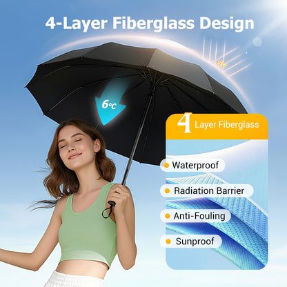 📢  HOT SALE 49% OFF ☔12-Rib Large Foldable Windproof Umbrella