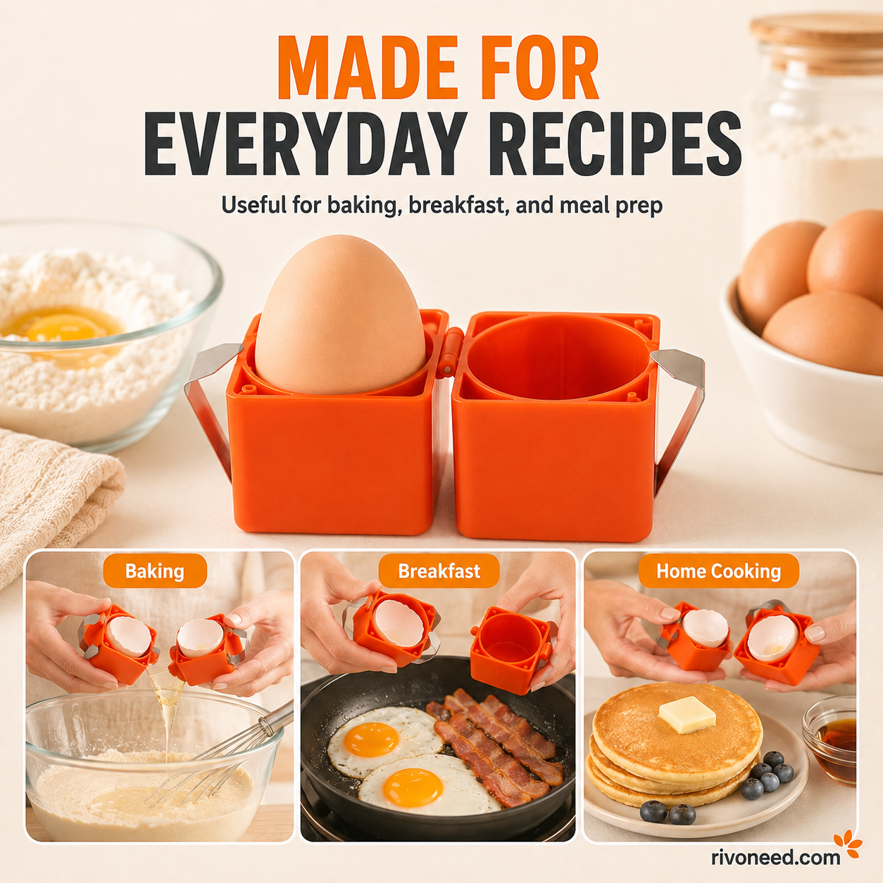 🍳Buy 1 Get 1 Free！🔥 50% OFF NOW ! ✨Quick Egg Cracker Tool – Fast Clean Egg Opener for Kitchen Baking