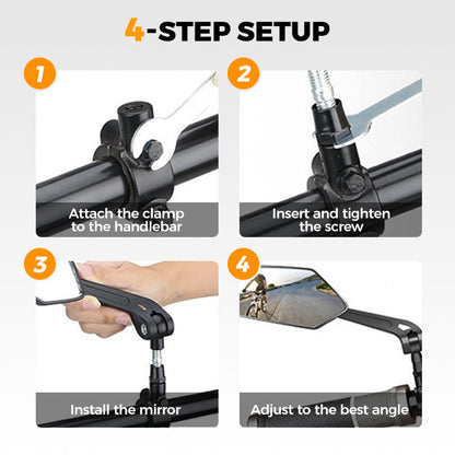 🔥Hot SALE 50% OFF🔥360° Rotatable Adjustable Bicycle Rearview Mirror