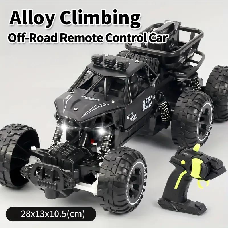 Six-Wheel Alloy Rock-Climbing RC Car Four-Wheel Drive Off-Road RC Toy All-Terrain High-Resilience Shock Absorption Children's Day Gift