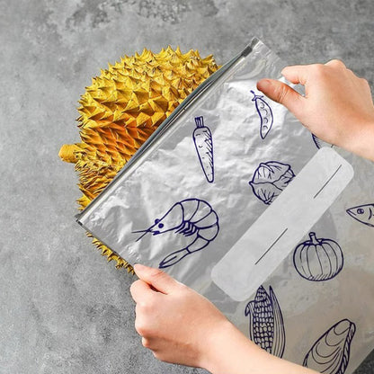 🔥Limited Sale: Buy 2 get 1 free!🍗 🥦Reusable Aluminum Foil Sealable Storage Bags