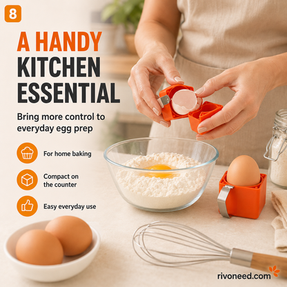 🍳Buy 1 Get 1 Free！🔥 50% OFF NOW ! ✨Quick Egg Cracker Tool – Fast Clean Egg Opener for Kitchen Baking
