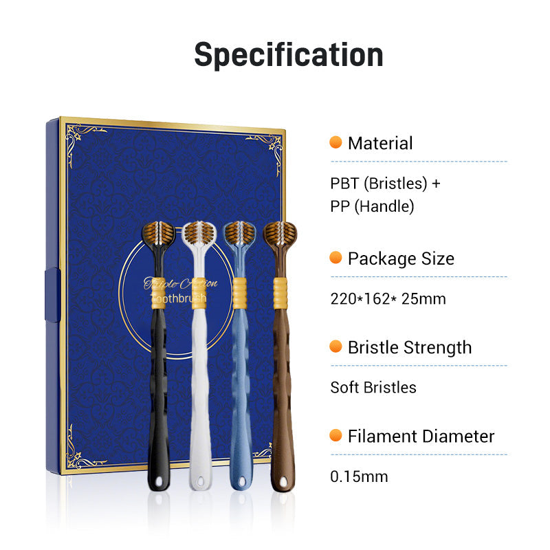 HOT SALE🦷Three-headed multi-angle cleaning toothbrush