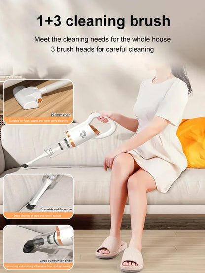 🔥2025 New Product Promotion 50% Off🔥✅Multifunctional three-in-one household and car vacuum cleaner- 6000PA Powerful Suction, Suitable for Home and Car