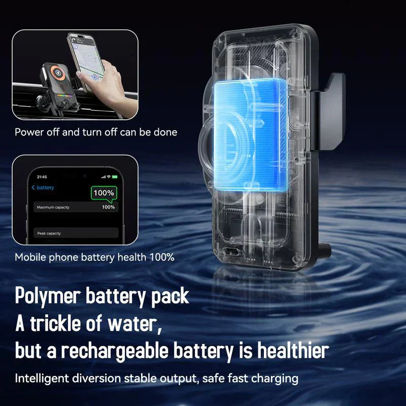 🔥HOT SALE 57% OFF🎁⚡Over 50,000 sold! 📱Smart 2-in-1 Car Rotating Mobile Phone Holder & Wireless Charger⚡