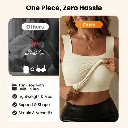 🔥Last Day 49% OFF💖Women’s U Neck Thermal Tank Tops with Built-In Bra