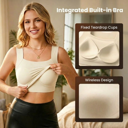 🔥Last Day 49% OFF💖Women’s U Neck Thermal Tank Tops with Built-In Bra