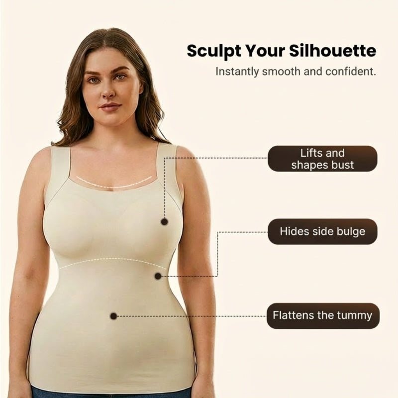 🔥Last Day 49% OFF💖Women’s U Neck Thermal Tank Tops with Built-In Bra