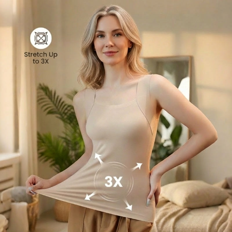 🔥Last Day 49% OFF💖Women’s U Neck Thermal Tank Tops with Built-In Bra