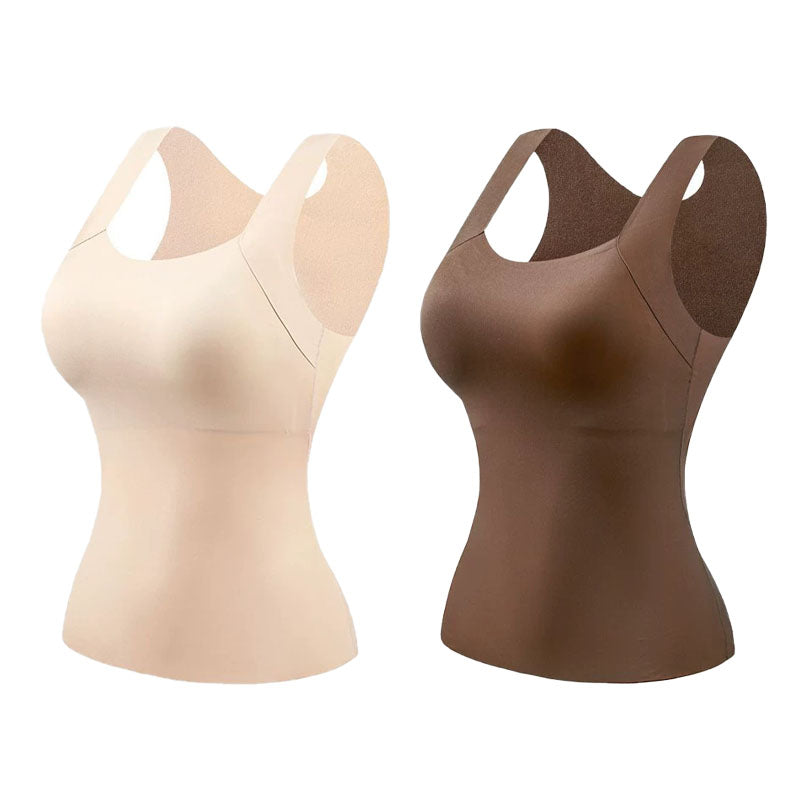 🔥Last Day 49% OFF💖Women’s U Neck Thermal Tank Tops with Built-In Bra