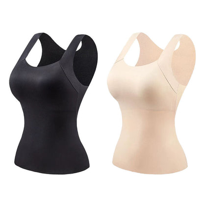 🔥Last Day 49% OFF💖Women’s U Neck Thermal Tank Tops with Built-In Bra
