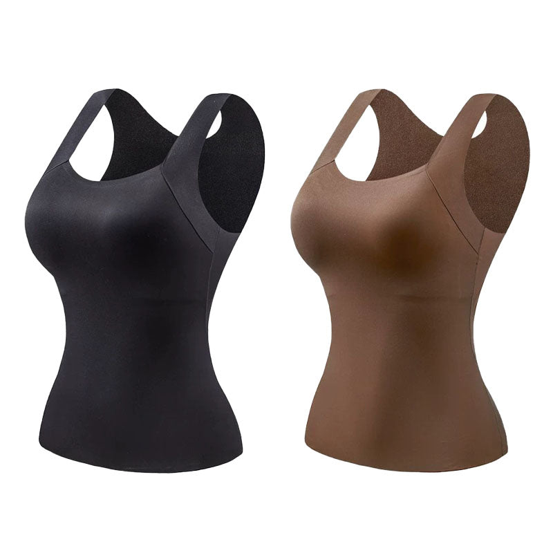 🔥Last Day 49% OFF💖Women’s U Neck Thermal Tank Tops with Built-In Bra
