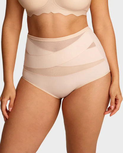 🌸Last Day-Buy 1 Get 3 Packs✨Plus-Size High-Waist Cross Tummy Control Panties