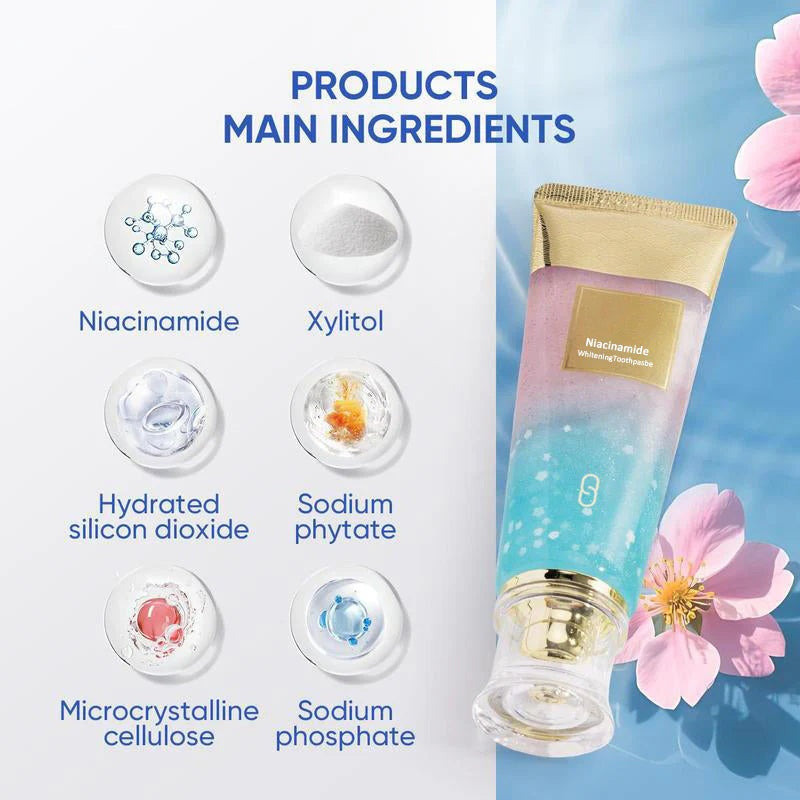 🪥New Hot Selling-Buy 2 Get 1 Free🦷Niacinamide Toothpaste for Bright White Teeth🦷The New Secret Weapon for Your Smile!