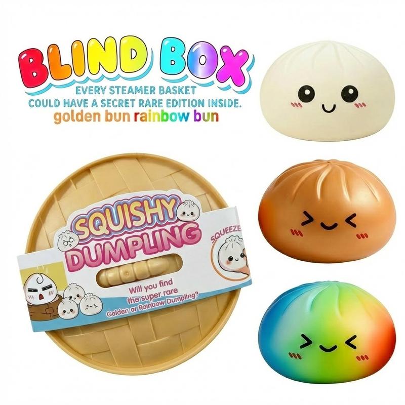🎁Last Day 50% OFF🔥Glitter Dumpling Squishy Steamer Blind Box Surprise Squeeze Fun