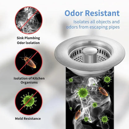 💧BUY 3 GET 1 FREE💧LAST DAY 60% OFF-Upgraded 3 in 1 Kitchen Sink Drain Strainer