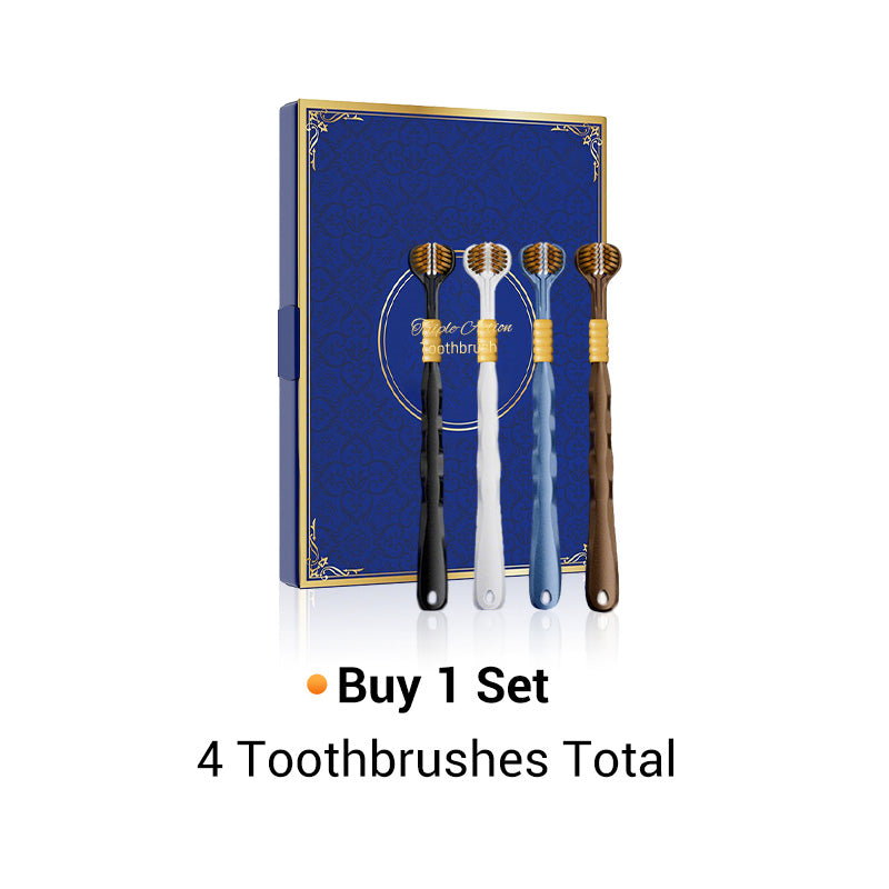 HOT SALE🦷Three-headed multi-angle cleaning toothbrush