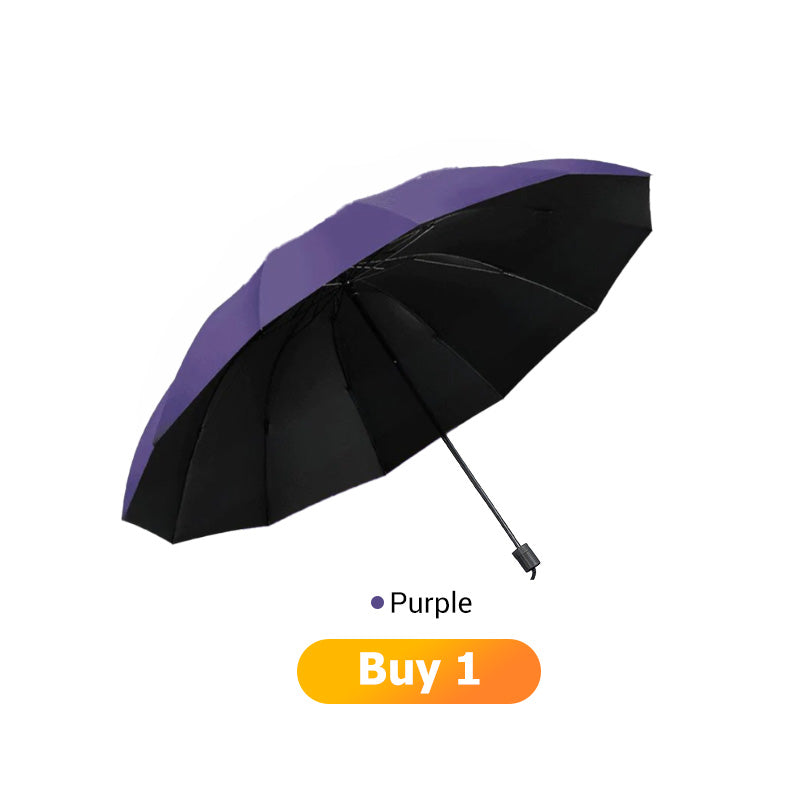📢  HOT SALE 49% OFF ☔12-Rib Large Foldable Windproof Umbrella