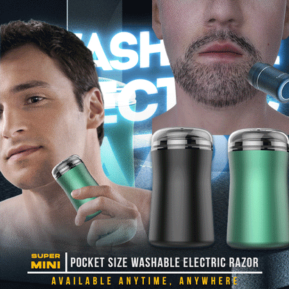 🔥🔥🔥Christmas sale【 Super high discount】——🪒Washable pocket-sized electric shaver