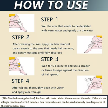 🔥Painless Full Body Hair Removal Cream for Men & Women– Skin-friendly for all areas🌿