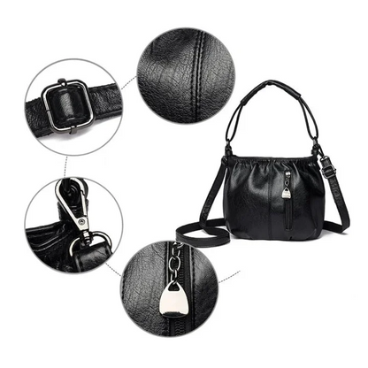 🔥Casual Pleated Bucket Soft Leather Handbag Shoulder Bag