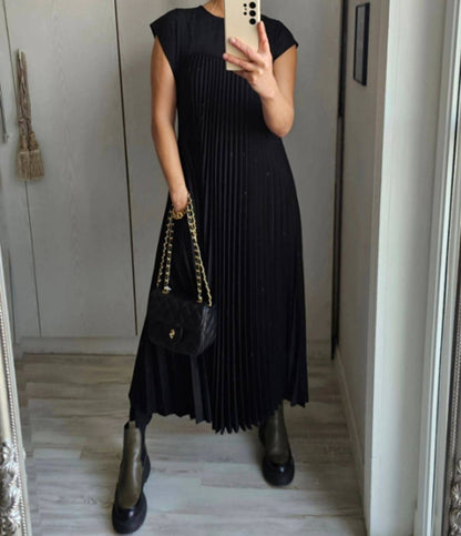 🌸Spring Promotion 49%Off💖Women Pleated Simple Solid Color Dress