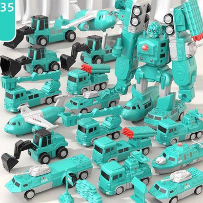 🔥🎁Magnetic Transform Engineering Car Assembled Toys