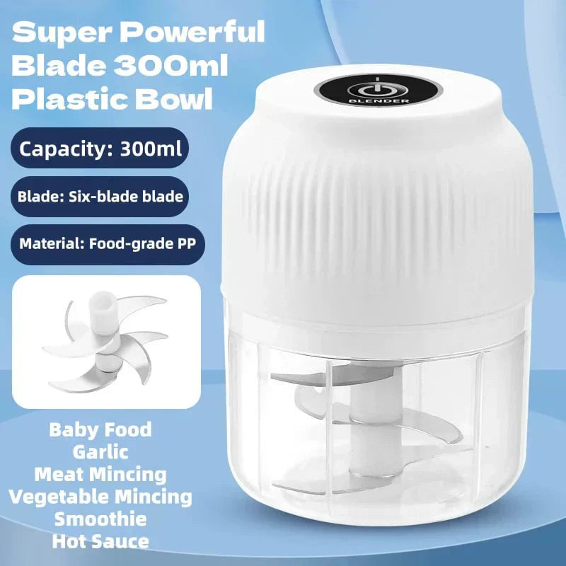 🧄 50% OFF! ⚡ Cordless Mini Electric Garlic Chopper – Powerful & Efficient, Easy to Clean & Perfect for the Kitchen 🔪
