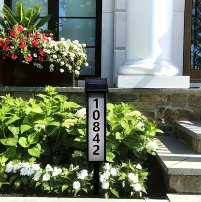 ✨Last Day 49% OFF - Solar Address LED Sign Lighted House Number Plate with 3 sets of numbers (0-9)and 1 set of letters (A-F)