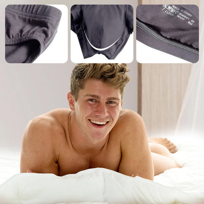 🌷BUY 2 GET 1 FREE🌷Men's Solid Color Breathable Low Waist Briefs（The more you buy, the higher the discount）