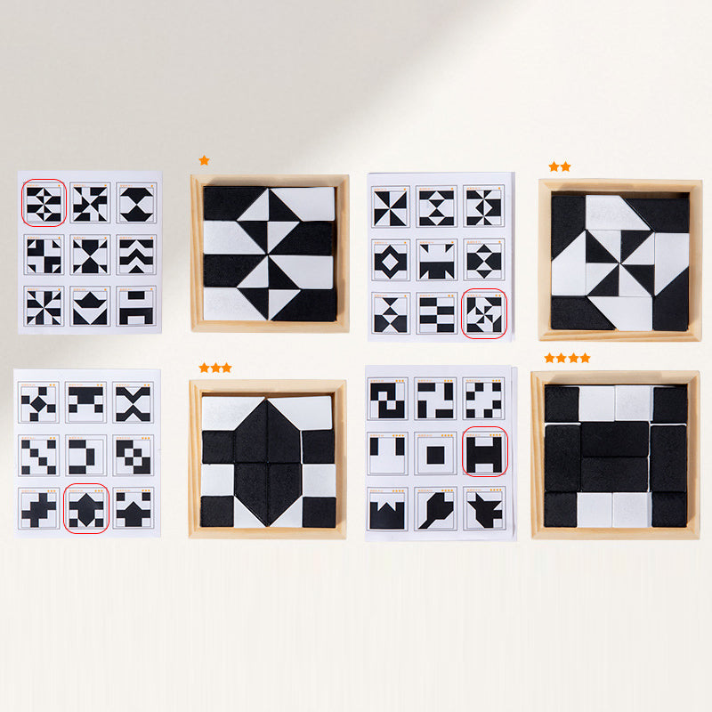 🔥Super Hot Sale 50% OFF🔥Creative Black & White Block Puzzles Set for Kids