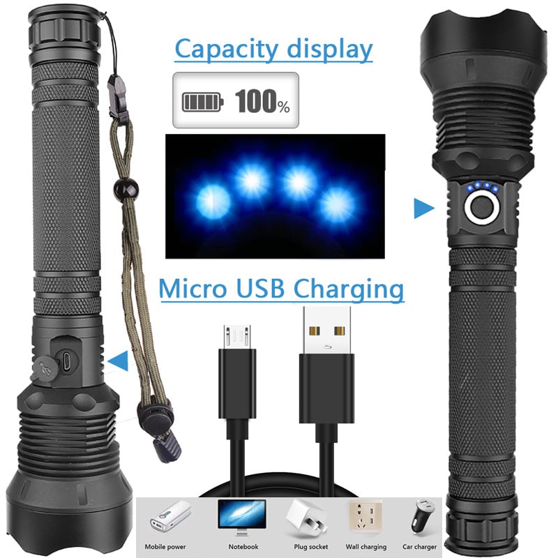 💥Christmas Sale 50% OFF🔦20000 Lumen Tactical Flashlight-Extreme Beam & Power Bank Function⚡