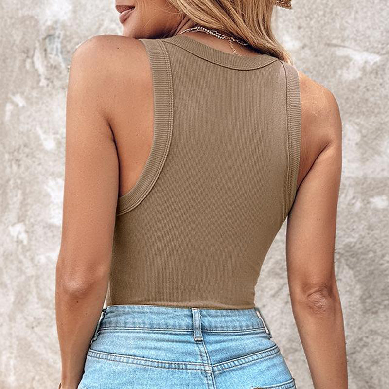 💖Last Day Special Price ￡8.99!!💖Ribbed Stretchy Tank Top with Shelf Bra