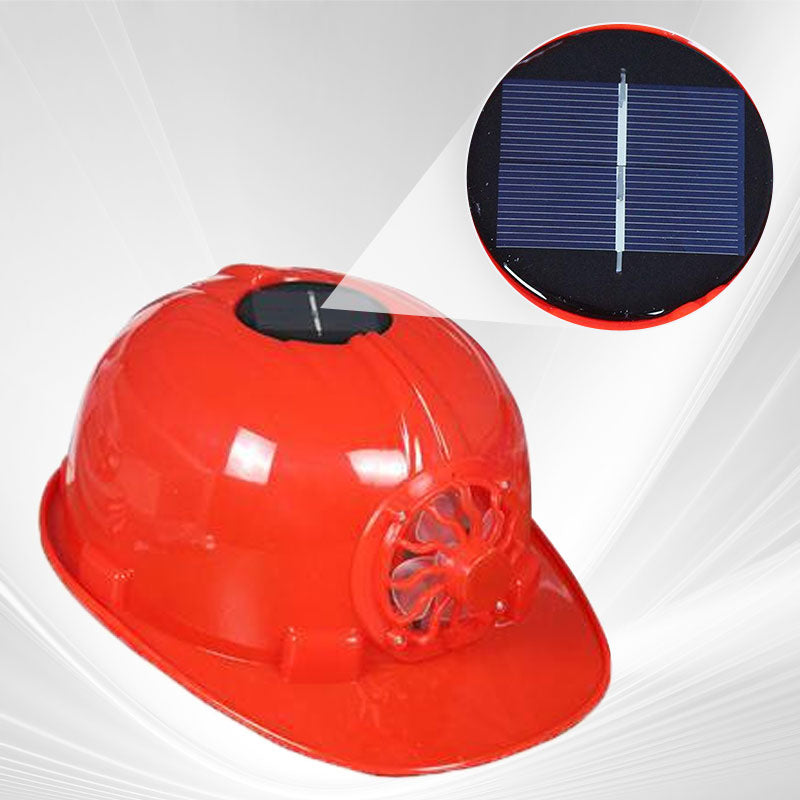 Summer Ventilated Safety Helmet with Solar-Powered Fan