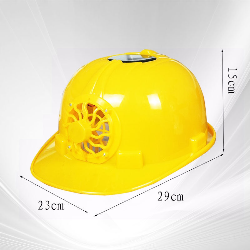 Summer Ventilated Safety Helmet with Solar-Powered Fan
