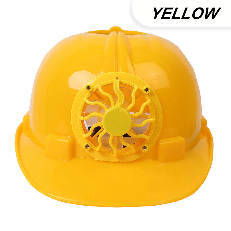 Summer Ventilated Safety Helmet with Solar-Powered Fan