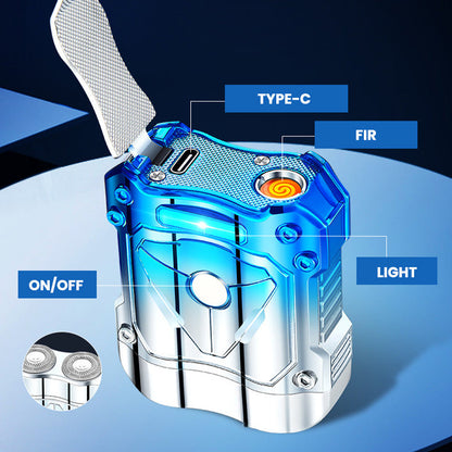 🪒 2025 New Mini Shaver—Compact Electric Razor & Charging Lighter Combo! ✨